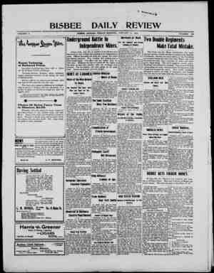 Bisbee Daily Review Newspaper January 17, 1902 kapağı