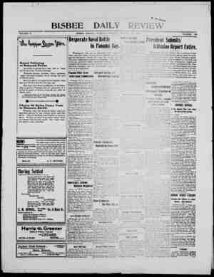 Bisbee Daily Review Newspaper January 21, 1902 kapağı