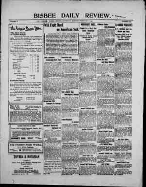 Bisbee Daily Review Newspaper February 8, 1902 kapağı