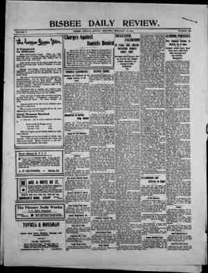 Bisbee Daily Review Newspaper February 16, 1902 kapağı