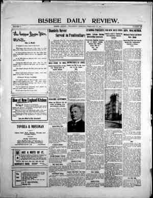 Bisbee Daily Review Newspaper February 26, 1902 kapağı