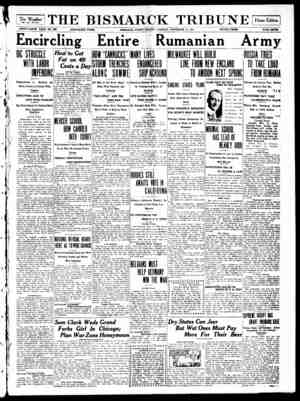 The Bismarck Tribune Newspaper November 21, 1916 kapağı