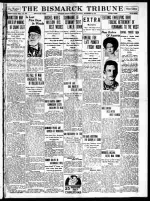 The Bismarck Tribune Newspaper November 23, 1916 kapağı