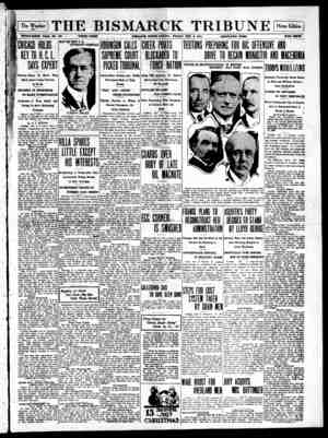 The Bismarck Tribune Newspaper December 8, 1916 kapağı