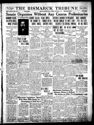 The Bismarck Tribune Gazetesi 2 Ocak 1917 kapağı