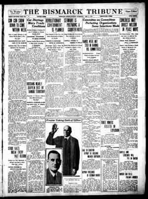 The Bismarck Tribune Gazetesi 4 Ocak 1917 kapağı