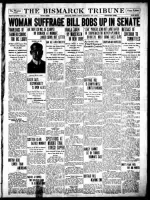 The Bismarck Tribune Gazetesi 6 Ocak 1917 kapağı