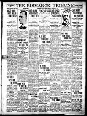 The Bismarck Tribune Gazetesi 23 Ocak 1917 kapağı