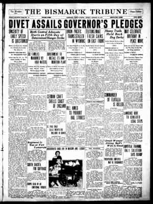 The Bismarck Tribune Gazetesi 26 Ocak 1917 kapağı
