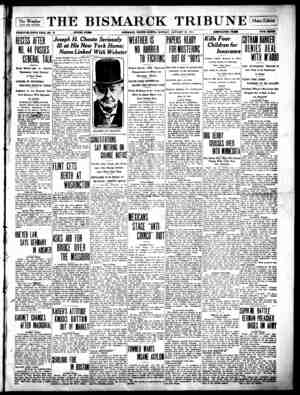The Bismarck Tribune Gazetesi 29 Ocak 1917 kapağı