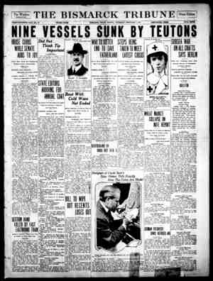 The Bismarck Tribune Newspaper February 1, 1917 kapağı