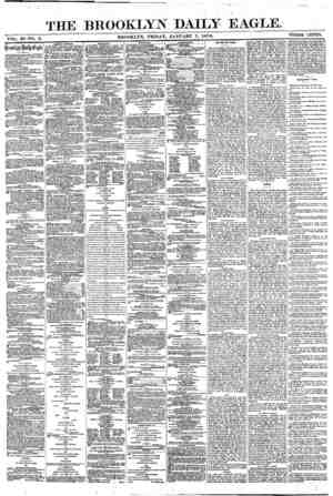 Brooklyn Daily Eagle Newspaper January 7, 1870 kapağı