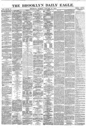 Brooklyn Daily Eagle Newspaper January 11, 1870 kapağı