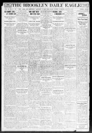 Brooklyn Daily Eagle Newspaper January 5, 1908 kapağı