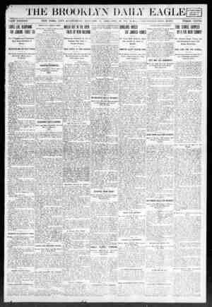 Brooklyn Daily Eagle Newspaper January 11, 1908 kapağı
