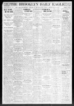 Brooklyn Daily Eagle Newspaper January 12, 1908 kapağı