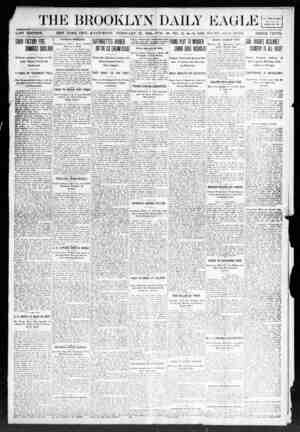 Brooklyn Daily Eagle Newspaper February 22, 1908 kapağı