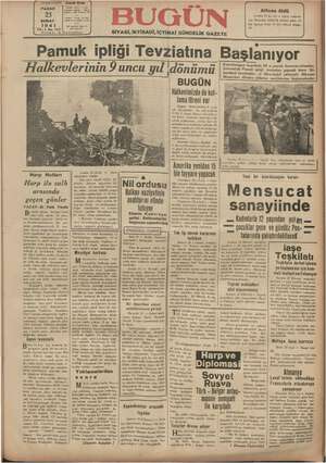 Bugün Gazetesi 23 Şubat 1941 kapağı