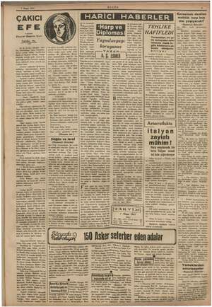    1 Nisan 1941 ÇAKICI EFE YAZAN Zeynel Besim Sun Tefrika No. re Bu iki Çerkes ahbaplar ları ii bahsı ir. birine kalktı, DN
