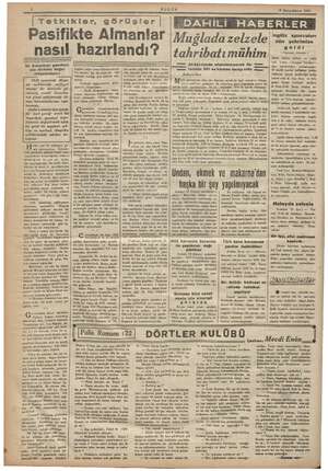    | Tetkikler, görüşler | Pasifikte Almanlar nasıl hazırlandı? e İki Amerikalı m nin dikka müşahedei ğa 1939 senesinde Meya-