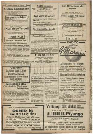    sağl analldü kei imi ee YAŞ vE De >. — ve m Gi Ta > : BUGÜN 25 Birincikânun #941 e aaa mer amam . Iş - R Anne vel Babalar”