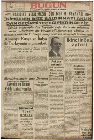 Bugün Gazetesi 1 Nisan 1942 kapağı