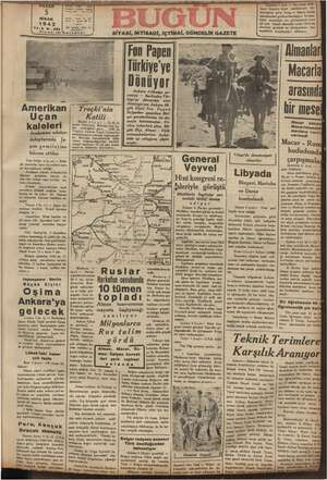 Bugün Gazetesi 5 Nisan 1942 kapağı
