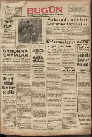 Bugün Gazetesi 5 Mayıs 1942 kapağı