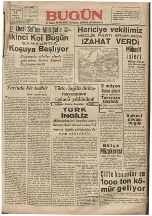 Bugün Gazetesi 13 Mayıs 1942 kapağı