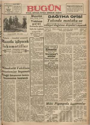 Bugün Gazetesi 8 Temmuz 1942 kapağı