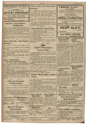  F BUGÜN 28 Temmuz 1942 —. ASRI Sinemanın > İm VARE 9,30 Türkçe sözlü Türk musukili LEYLÂ le MECNUN “ Şiirler : sisi ağ Pp...