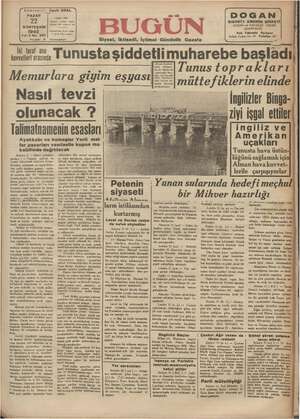  “Başmuharriri: Cavit ORAL a PAZAR - m e DOGAN 29 Çalmak erddeni Adana SİGORTA ANONİM ginkeri m eme ADANA — Me SONTEŞRİ 1942