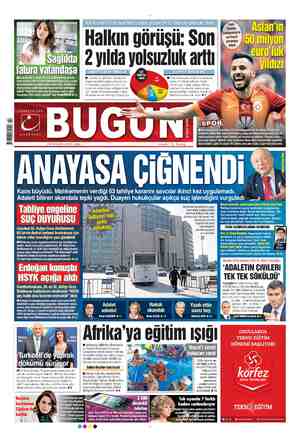 Bugün Gazetesi 28 Nisan 2015 kapağı