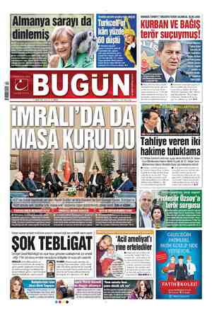 Bugün Gazetesi 1 Mayıs 2015 kapağı