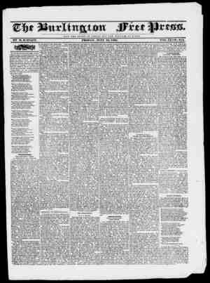 Burlington Free Press Newspaper June 10, 1836 kapağı
