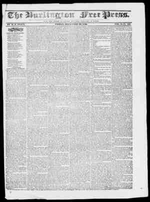 Burlington Free Press Newspaper December 23, 1836 kapağı