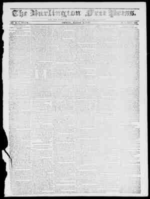 Burlington Free Press Newspaper March 3, 1837 kapağı