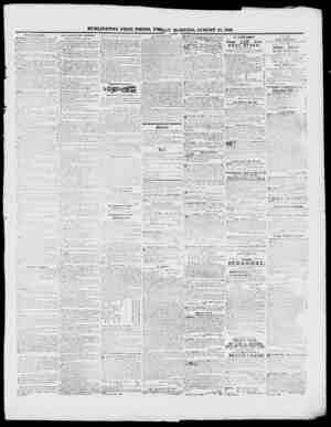  BURLINGTON FREE PRESS, FRIDAY MORNING, AUGUST 21, 1846. cou.vrv aiATTints. Itriitilii-jtoit, Tlic (itttrlte n monstrous loni