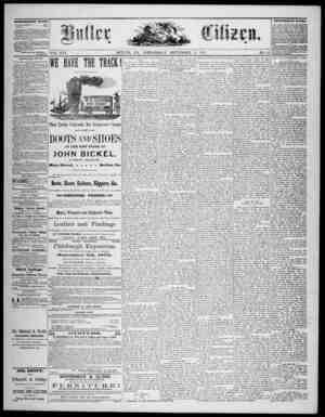 The Butler Citizen Newspaper September 17, 1879 kapağı