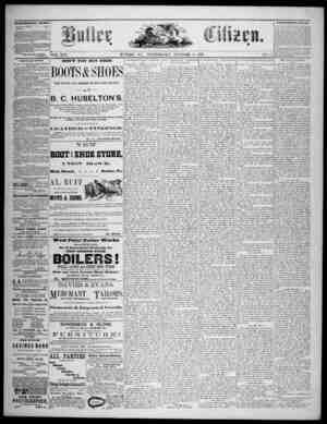 The Butler Citizen Newspaper October 8, 1879 kapağı