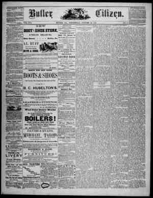 The Butler Citizen Newspaper October 22, 1879 kapağı