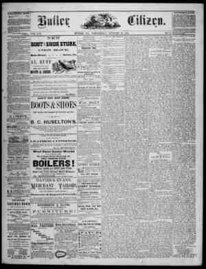 The Butler Citizen Newspaper October 29, 1879 kapağı