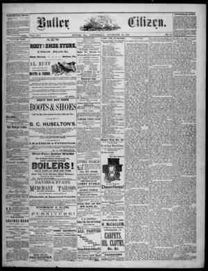 The Butler Citizen Newspaper November 12, 1879 kapağı