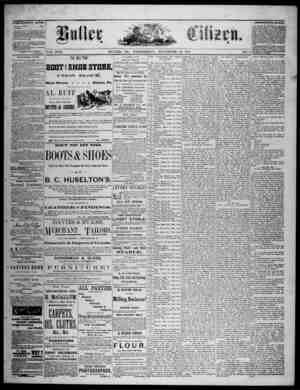 The Butler Citizen Newspaper November 26, 1879 kapağı