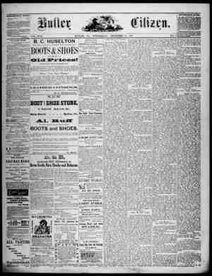 The Butler Citizen Newspaper December 17, 1879 kapağı