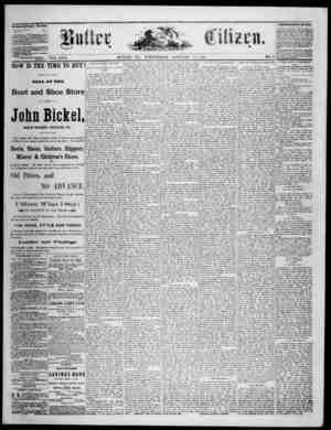 The Butler Citizen Newspaper January 21, 1880 kapağı