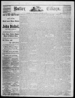 The Butler Citizen Newspaper January 28, 1880 kapağı