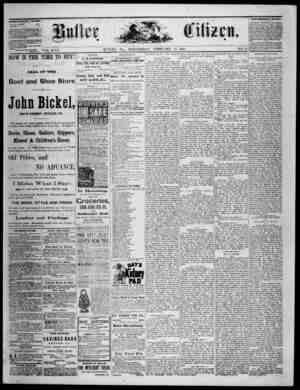 The Butler Citizen Newspaper February 18, 1880 kapağı