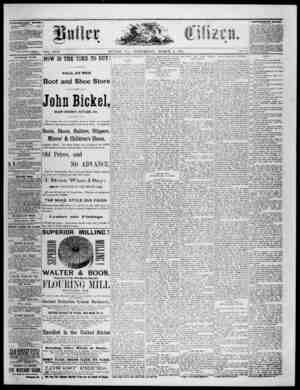 The Butler Citizen Newspaper March 3, 1880 kapağı