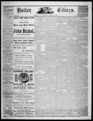The Butler Citizen Newspaper March 17, 1880 kapağı